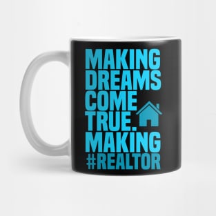 Realtor Dreams Fathers Day Gift Funny Retro Vintage Mug